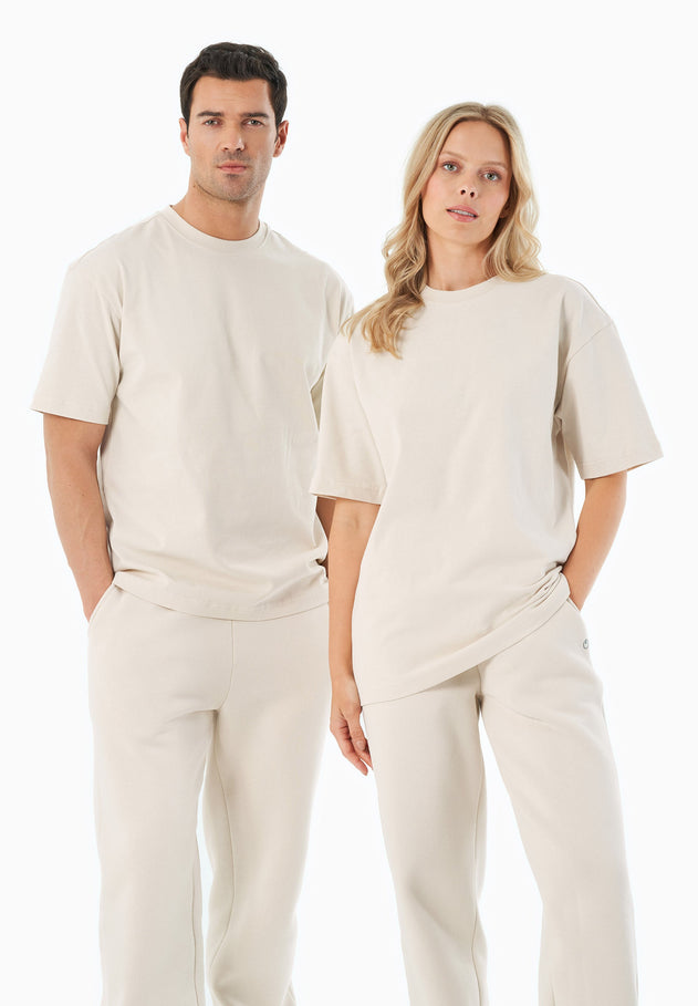 Tussem Unisex Basic Organic Cotton T-Shirt Off-White
