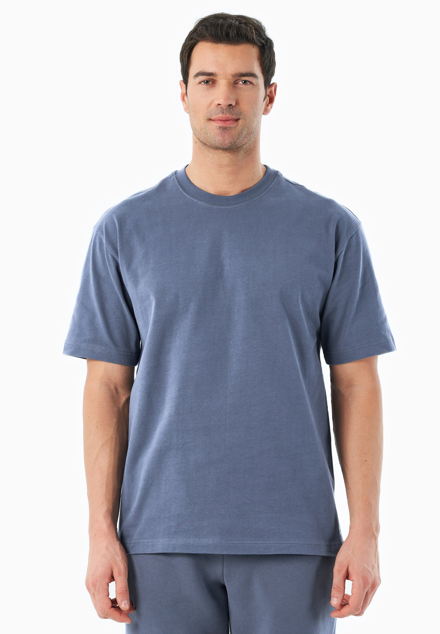 Tussem Unisex Basic Organic Cotton T-Shirt Indigo Blue