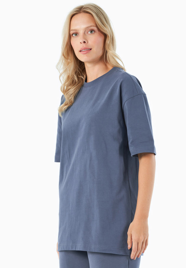 Tussem Unisex Basic Organic Cotton T-Shirt Indigo Blue