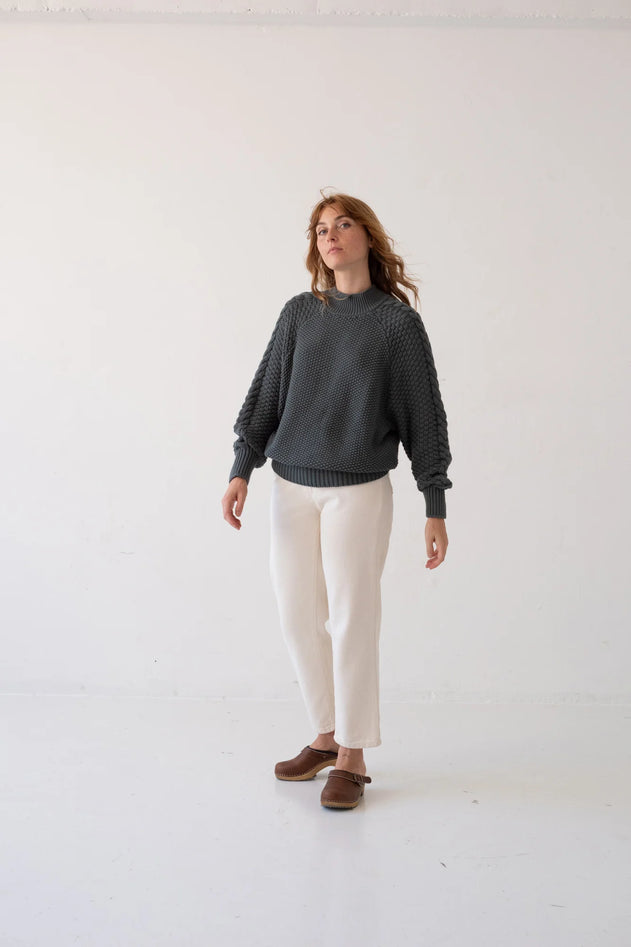 Turner Luomupuuvilla Neule Sininen Hortensia