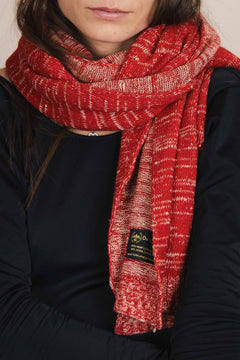 The Hemp & Wool Scarf  Red