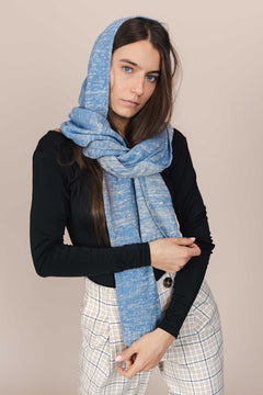 The Hemp & Wool Scarf  Sky Blue