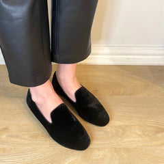 Thomas Velvet Slipper Black