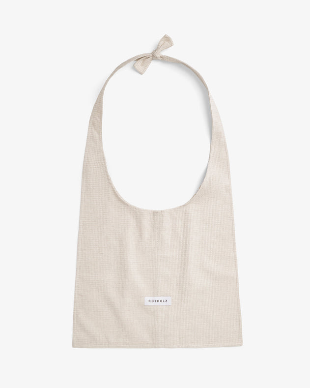 Tie Tote Bag Waffle Sand