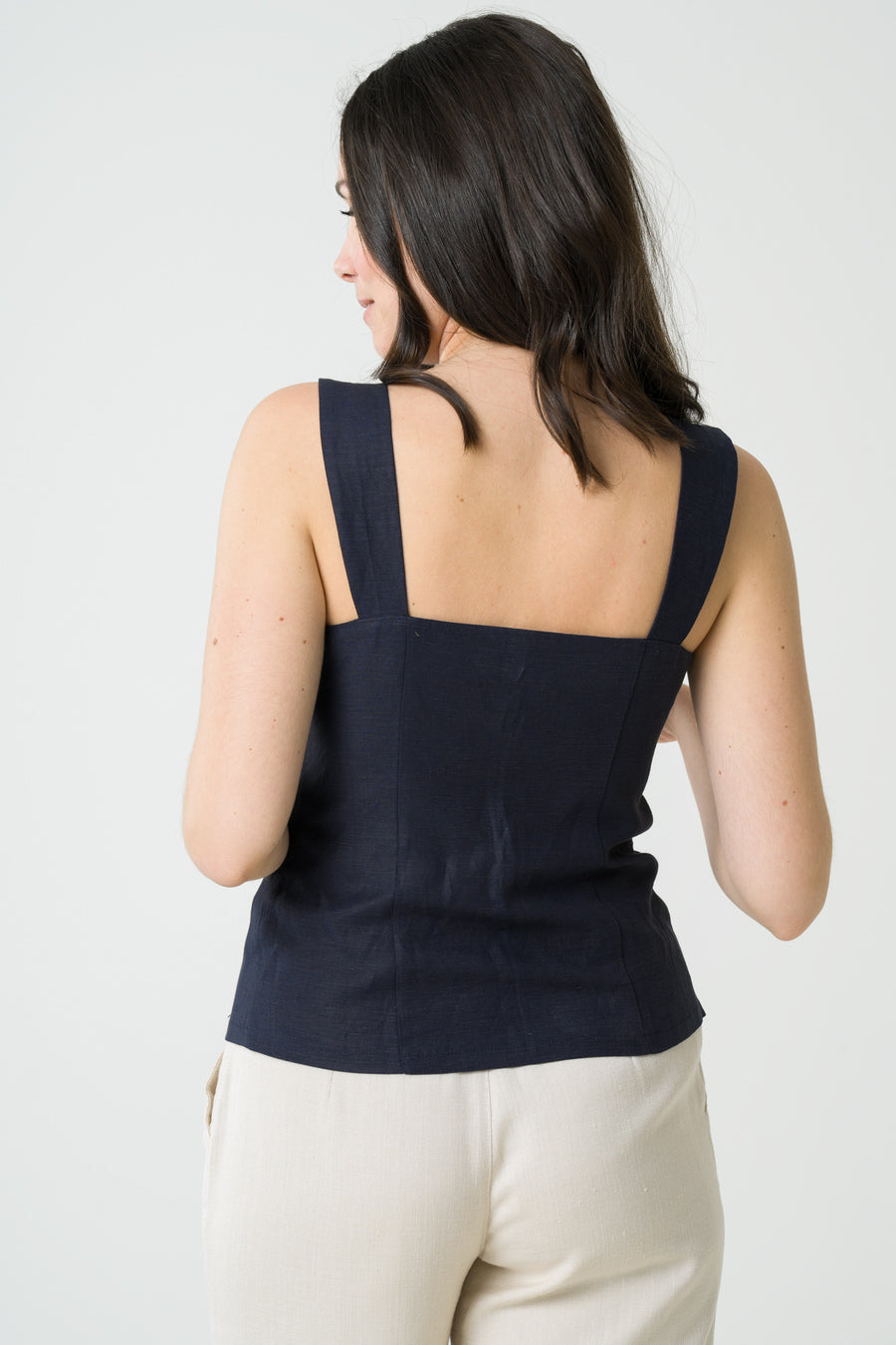 Anémone Top Navy Blue