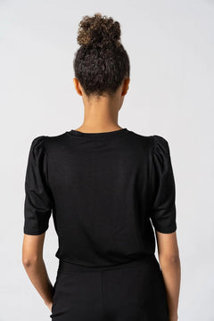 Tu Puff Sleeve Top Black - IVALO.COM