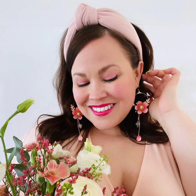 Sakura Moon Earrings
