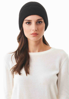 Ribbed Beanie Black