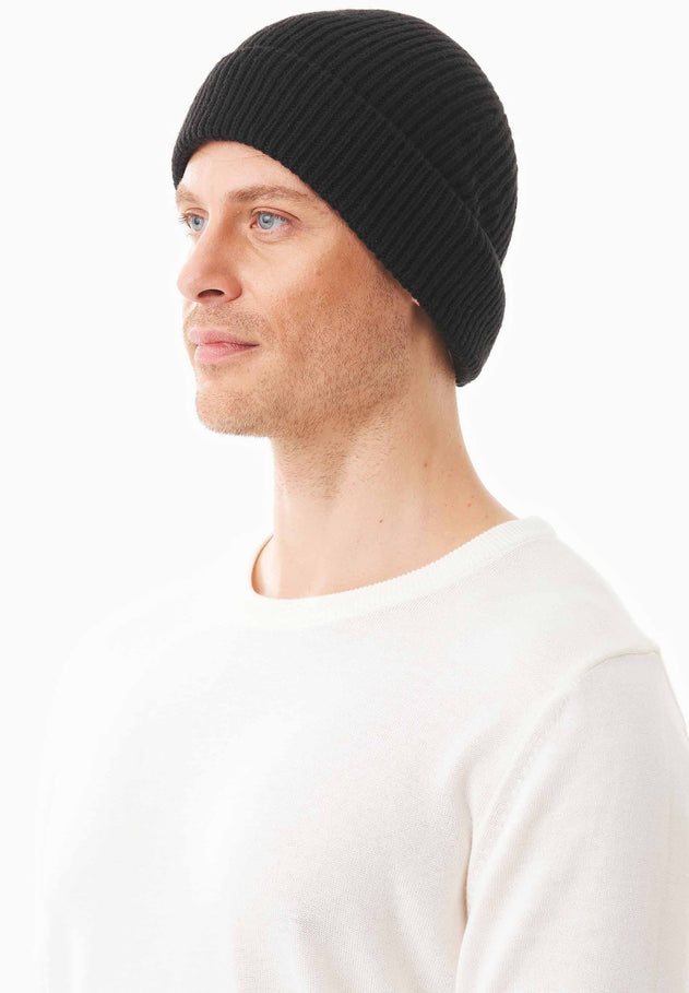 Ribbed Beanie Black