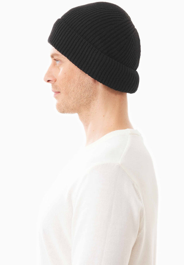 Ribbed Beanie Black