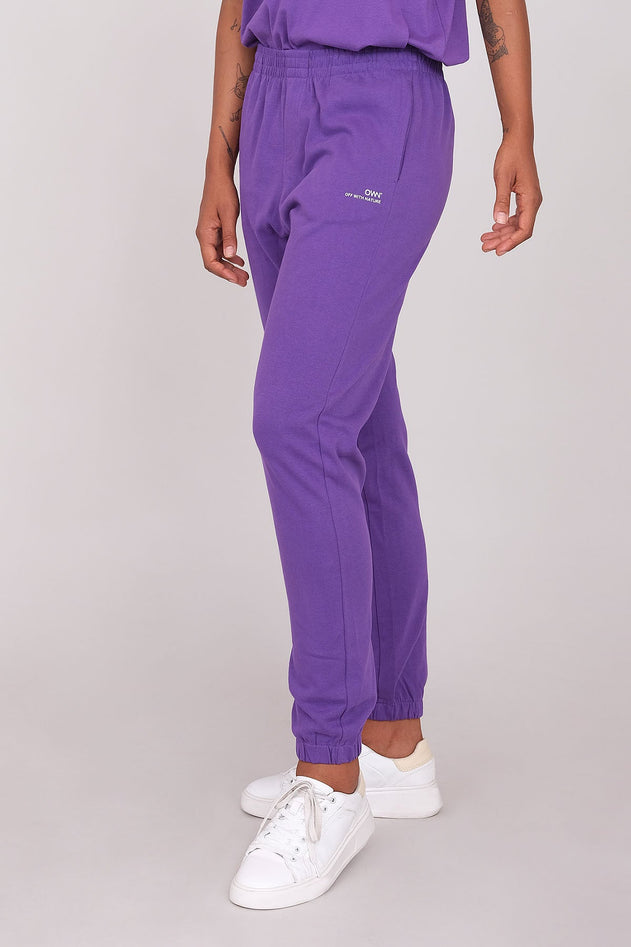 Oversize Unisex Collegehousut Violetti