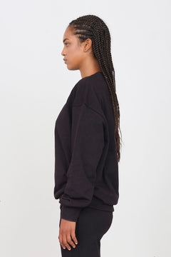 Unisex Oversize Crewneck Sweatshirt Black