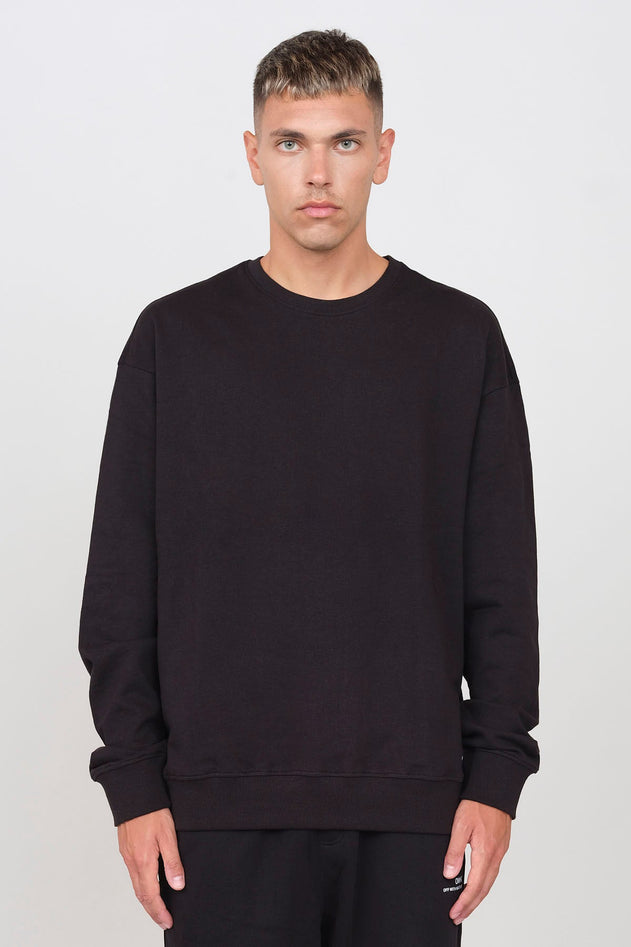 Unisex Oversize Crewneck Sweatshirt Black