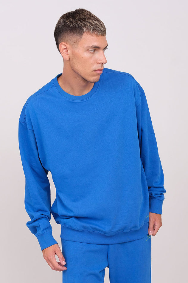 Unisex Oversize Crewneck Sweatshirt Cobalt Blue