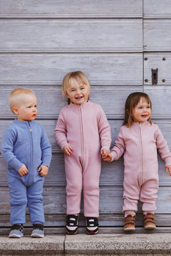 Kids' Merino Wool Jumpsuit Blueberry