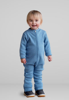 Kids' Merino Wool Jumpsuit Blueberry