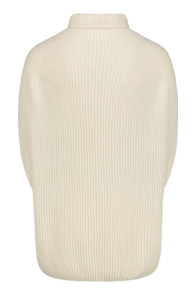 Utö Merino Collar Vest Swan White