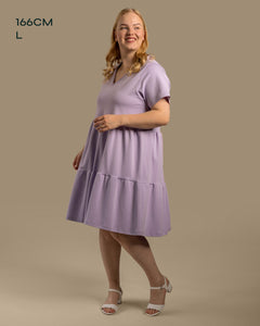 V-Neck Midi Dress Lavender