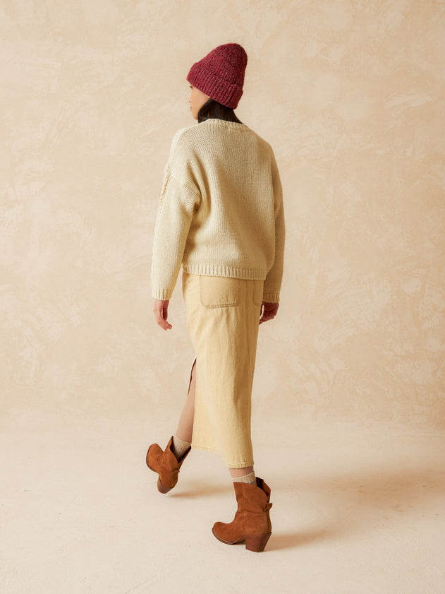 Cableknit Jumper Beige