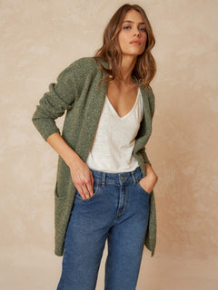 Melagne Knitted Cardigan Green