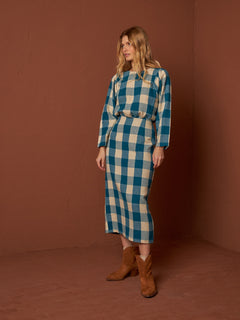 Vichy Check Blouse Blue