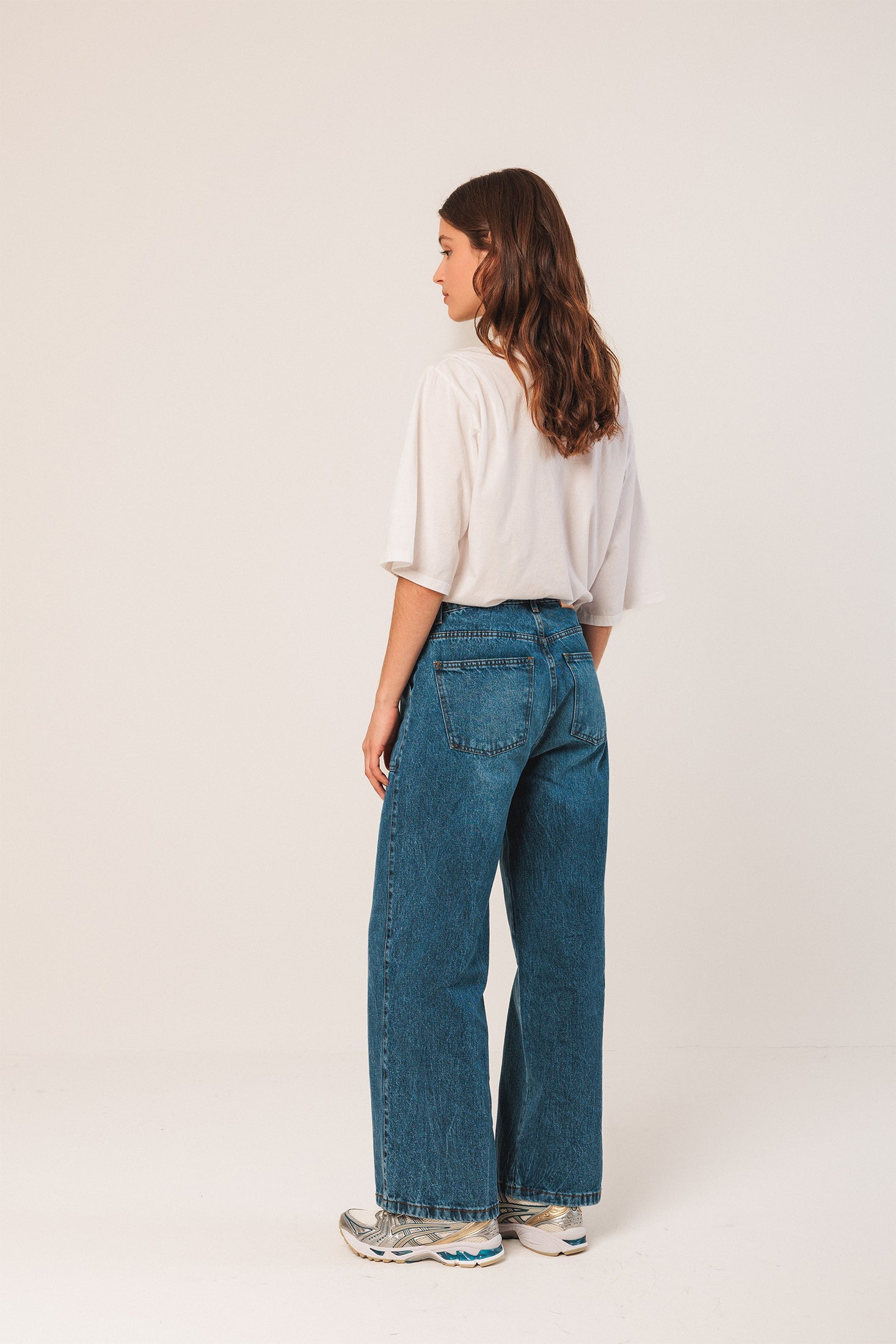 Washed Denim Pants Blue