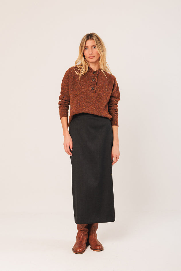 Midi Pencil Skirt Black