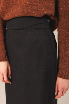 Midi Pencil Skirt Black