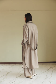 Fluid Shirt Dress Grey