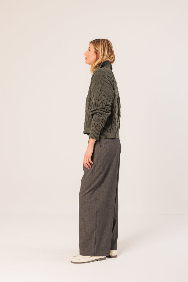 Tailored Pleated Pants Marengo
