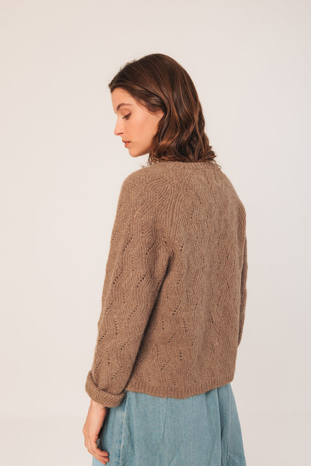 Crochet Jacket Brown
