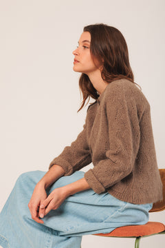 Crochet Jacket Brown