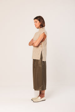 Crochet Vest Beige