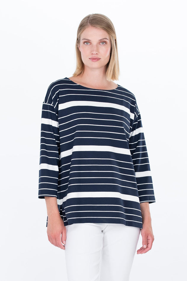 Viehe Shirt Striped Blue