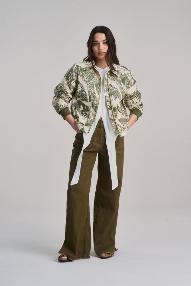 Vivi Organic Cotton Bomber Green Wave