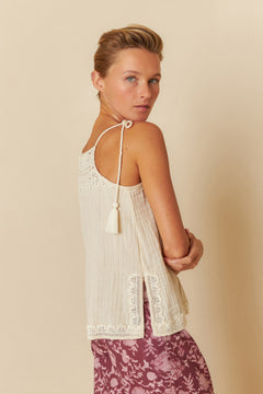 Double Gauze Top Ecru