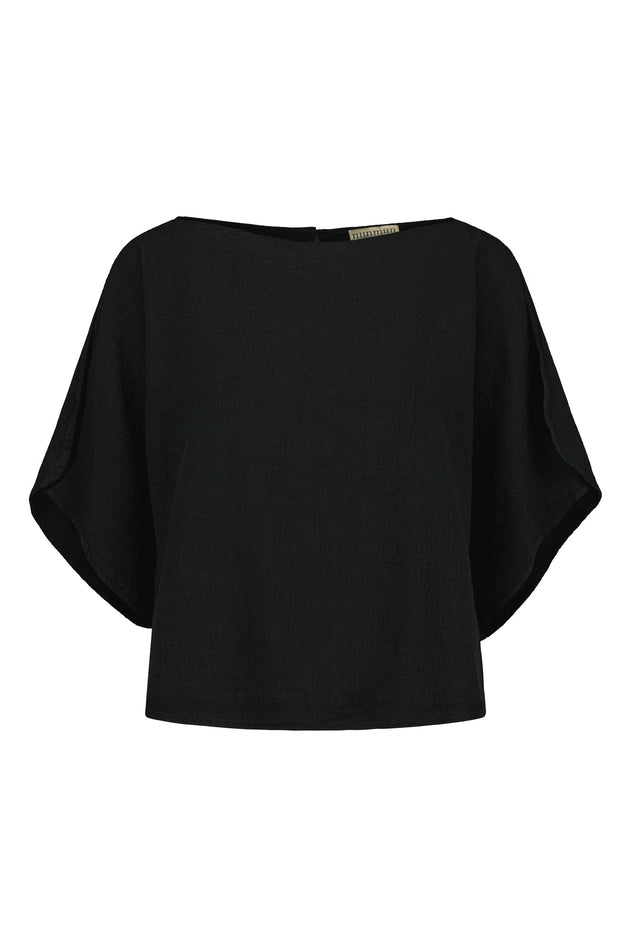 Vallmo Linen-Cotton Shirt Raven Black