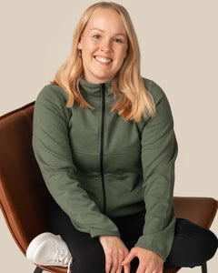 Toive Zip-Up Hoodie Sage Green