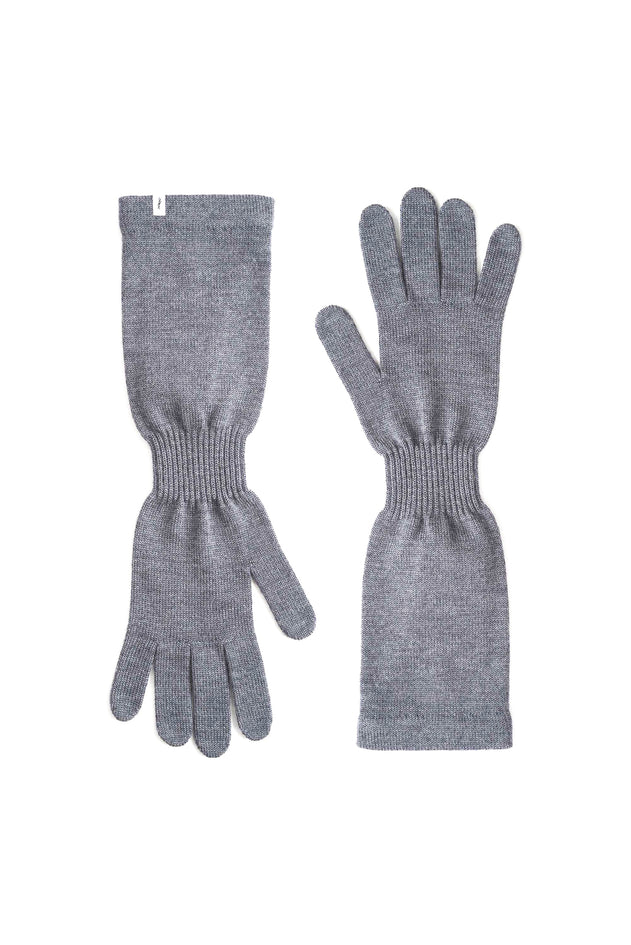 Via Merino Wool Gloves Light Grey