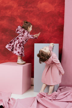 Peony Bloom Kids' Raincoat Pink