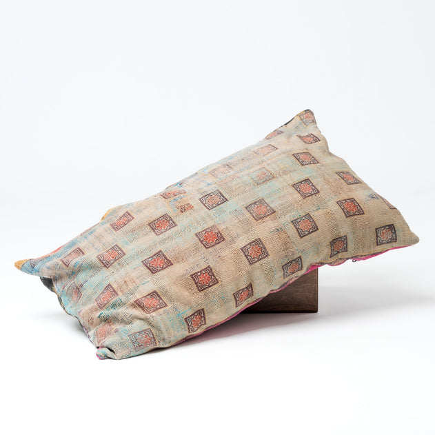 Vintage Kantha Pillowcase Block Print