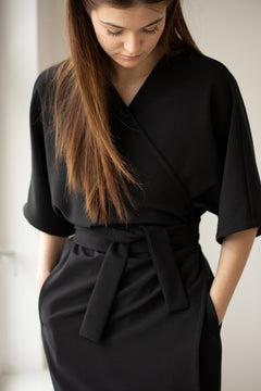 Jade Wrap Dress Black