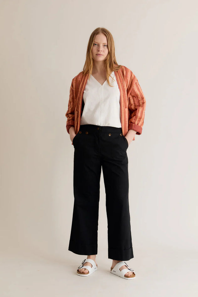 Tansy Cotton Trousers Black