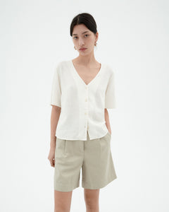 Libelula Hemp Blouse Snow White