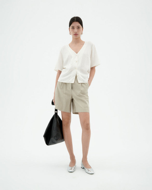Libelula Hemp Blouse Snow White