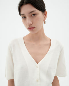 Libelula Hemp Blouse Snow White