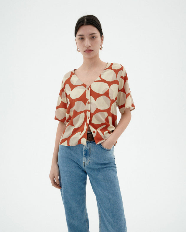 Libelula Blouse Multicolor Leaf