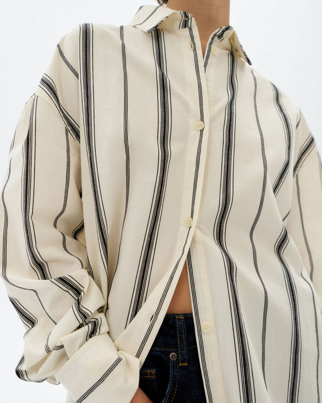 Juana Blouse Black Stripes White