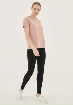 Women's Basic Round Neck T-Shirt Rose