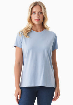 Women's Basic Round Neck T-Shirt Ice Blue